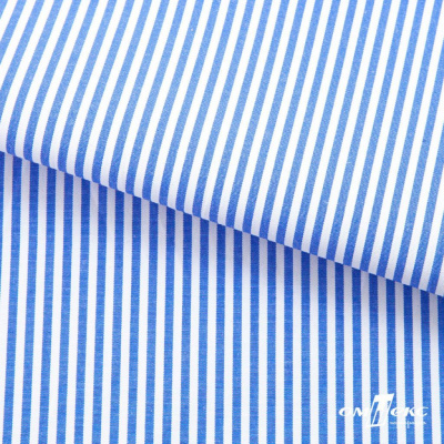 Ткань сорочечная Полоска Кенди, 115 г/м2, 58% пэ,42% хл, шир.150 см, цв.3-синий, (арт.110) - купить в Арзамасе. Цена 306.69 руб.