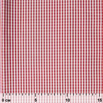 Ткань сорочечная Клетка Виши, 115 г/м2, 58% пэ,42% хл, шир.150 см, цв.5-красный, (арт.111) - купить в Арзамасе. Цена 306.69 руб.