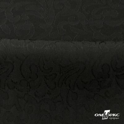 Ткань жаккард королевский, 100% полиэстр 180 г/м 2, шир.150 см, цв-черный - купить в Арзамасе. Цена 293.39 руб.