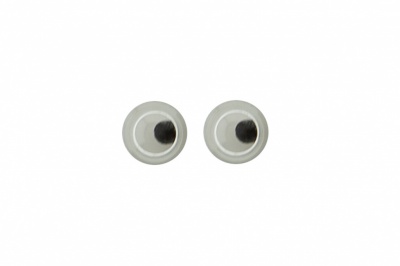 Глазки для игрушек, круглые, с бегающими зрачками, 6 мм/упак.100+/-5 шт, цв. -черно-белые - купить в Арзамасе. Цена: 30.13 руб.