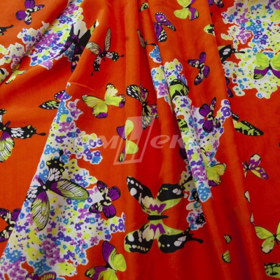 Плательная ткань "Софи" 7.1, 75 гр/м2, шир.150 см, принт бабочки - купить в Арзамасе. Цена 241.49 руб.