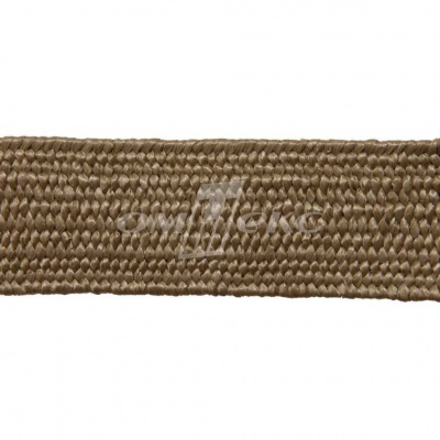 Тесьма отделочная полипропиленовая плетеная эластичная #2, шир. 40мм, цв.- соломенный - купить в Арзамасе. Цена: 50.99 руб.