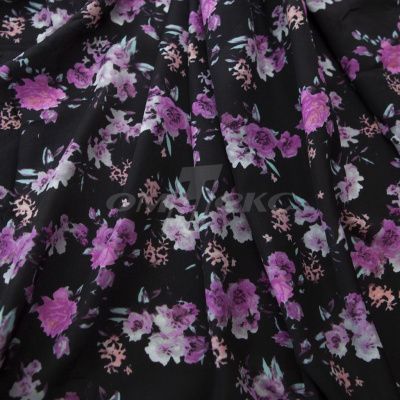 Плательная ткань "Фламенко" 20.1, 80 гр/м2, шир.150 см, принт растительный - купить в Арзамасе. Цена 241.49 руб.