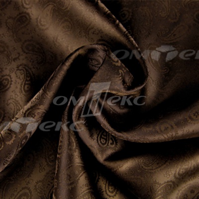 Ткань подкладочная жаккард Р14098, 19-1217/коричневый, 85 г/м2, шир. 150 см, 230T - купить в Арзамасе. Цена 166.45 руб.
