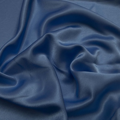 Поли креп-сатин 16-4132, 125 (+/-5) гр/м2, шир.150см, цвет голубой - купить в Арзамасе. Цена 155.57 руб.