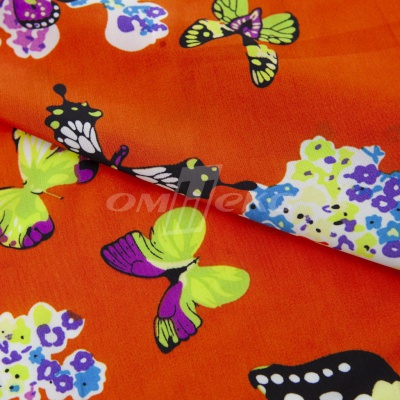 Плательная ткань "Софи" 7.1, 75 гр/м2, шир.150 см, принт бабочки - купить в Арзамасе. Цена 241.49 руб.
