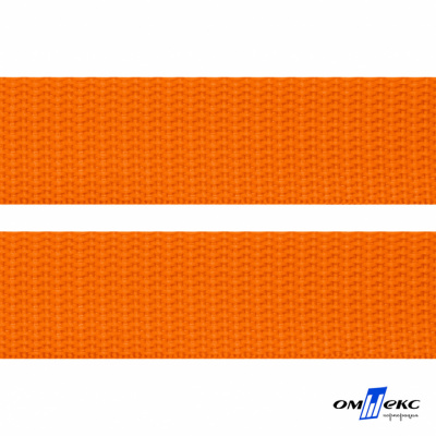 Оранжевый- цв.523 -Текстильная лента-стропа 550 гр/м2 ,100% пэ шир.25 мм (боб.50+/-1 м) - купить в Арзамасе. Цена: 405.80 руб.