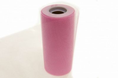 Фатин блестящий в шпульках 16-14, 12 гр/м2, шир. 15 см (в нам. 25+/-1 м), цвет розовый - купить в Арзамасе. Цена: 108.61 руб.