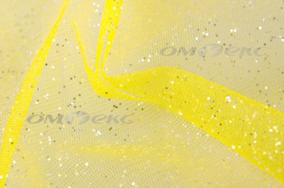 Сетка Глиттер, 40 гр/м2, шир.160см, цвет жёлтый - купить в Арзамасе. Цена 163.01 руб.