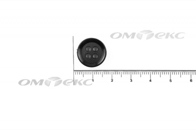 51400/15 мм (4 пр) черные пуговицы - купить в Арзамасе. Цена: 0.67 руб.