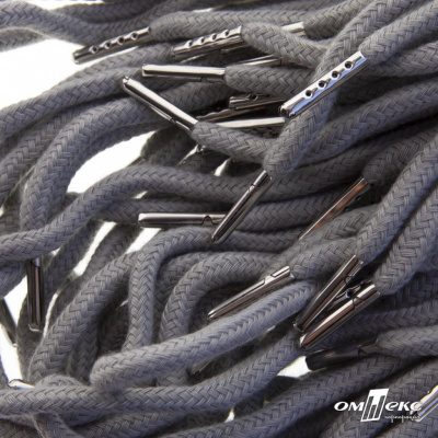 Шнурки #107-08, круглые 130 см, цв.серый - купить в Арзамасе. Цена: 26.88 руб.