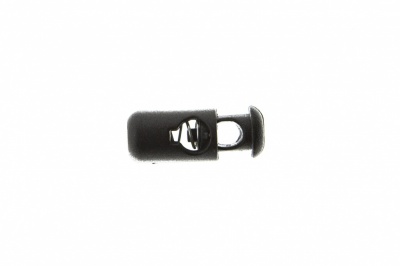 8108 Фиксатор пластиковый "Бочонок", 20х8 мм, цвет чёрный - купить в Арзамасе. Цена: 1.31 руб.