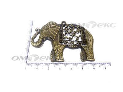 Декоративный элемент для творчества из металла "Слон"  - купить в Арзамасе. Цена: 26.66 руб.
