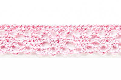 Тесьма кружевная 0621-1607, шир. 15 мм/уп. 20+/-1 м, цвет 096-розовый - купить в Арзамасе. Цена: 302.42 руб.