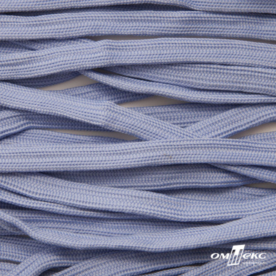 Шнур плетеный (плоский) d-12 мм, (уп.90+/-1м), 100% полиэстер, цв.259 - голубой - купить в Арзамасе. Цена: 8.62 руб.