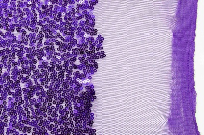 Сетка с пайетками №14, 188 гр/м2, шир.130см, цвет фиолетовый - купить в Арзамасе. Цена 371.02 руб.