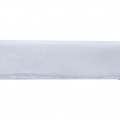 Лента бархатная нейлон, шир.12 мм, (упак. 45,7м), цв.01-белый - купить в Арзамасе. Цена: 457.61 руб.