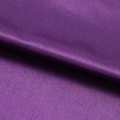 Поли креп-сатин 19-3536, 125 (+/-5) гр/м2, шир.150см, цвет фиолетовый - купить в Арзамасе. Цена 155.57 руб.