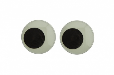 Глазки для игрушек, круглые, с бегающими зрачками, 40 мм/упак.20+/-2 шт, цв. -черно-белые - купить в Арзамасе. Цена: 158.73 руб.