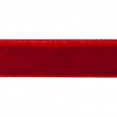 Лента бархатная нейлон, шир.12 мм, (упак. 45,7м), цв.45-красный - купить в Арзамасе. Цена: 392 руб.