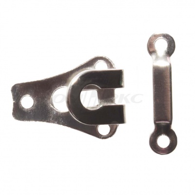 Крючки брючные металлические пришивные (уп.80 шт) цв.-никель - купить в Арзамасе. Цена: 145.43 руб.