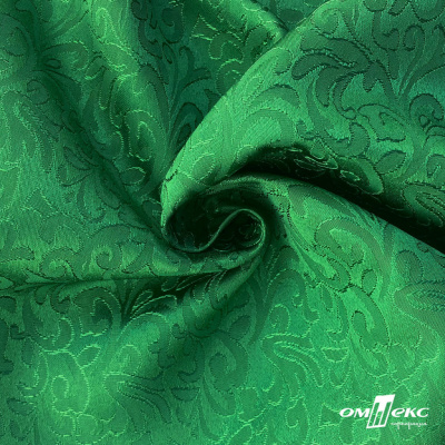 Ткань жаккард королевский, 100% полиэстр 180 г/м 2, шир.150 см, цв-зеленый - купить в Арзамасе. Цена 293.39 руб.
