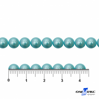 0404-5146-Полубусины пластиковые круглые "ОмТекс", 6 мм, (уп.50гр=840+/-5шт), цв.086-бл.бирюза - купить в Арзамасе. Цена: 63.86 руб.