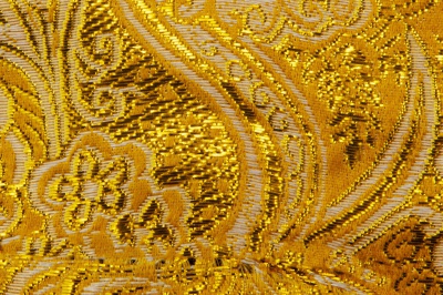 Ткань костюмная жаккард №12, 140 гр/м2, шир.150см, цвет жёлтый - купить в Арзамасе. Цена 383.29 руб.