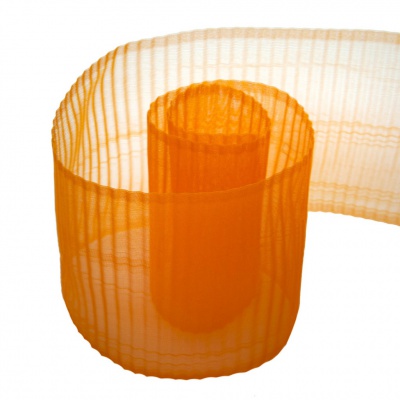 Лента капроновая "Гофре", шир. 110 мм/уп. 50 м, цвет оранжевый - купить в Арзамасе. Цена: 26.93 руб.