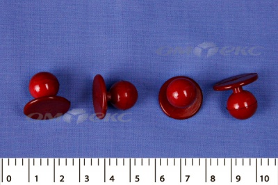 Пуговица поварская "Пукля", 10 мм, цвет красный - купить в Арзамасе. Цена: 2.28 руб.