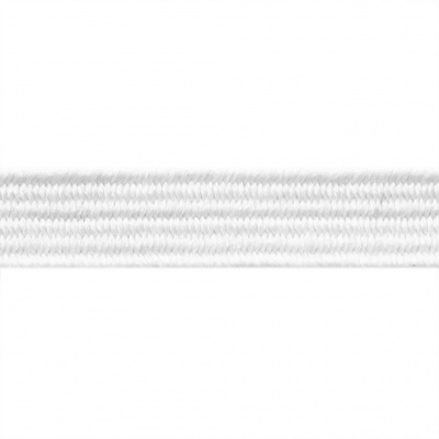 Резиновые нити с текстильным покрытием, шир. 6 мм (182 м/уп), цв.-белый - купить в Арзамасе. Цена: 705.59 руб.