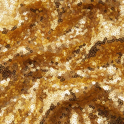 Сетка с пайетками №3, 188 гр/м2, шир.140см, цвет золотой - купить в Арзамасе. Цена 454.12 руб.