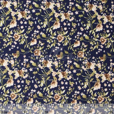 Плательная ткань "Фламенко" 1.1, 80 гр/м2, шир.150 см, принт растительный - купить в Арзамасе. Цена 241.49 руб.