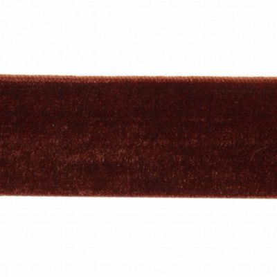 Лента бархатная нейлон, шир.25 мм, (упак. 45,7м), цв.120-шоколад - купить в Арзамасе. Цена: 981.09 руб.