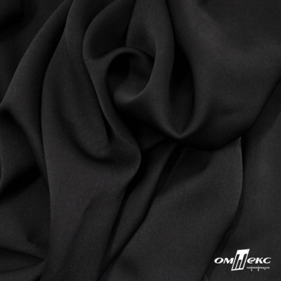 Ткань плательная Габриэль 100% полиэстер,140 (+/-10) гр/м2, шир. 150 см, цв. черный BLACK - купить в Арзамасе. Цена 248.37 руб.