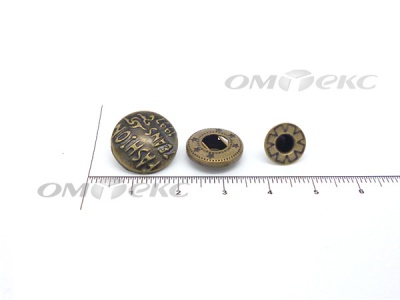 Кнопки металл 15 мм альфа антик с рис.№3  - купить в Арзамасе. Цена: 2.90 руб.