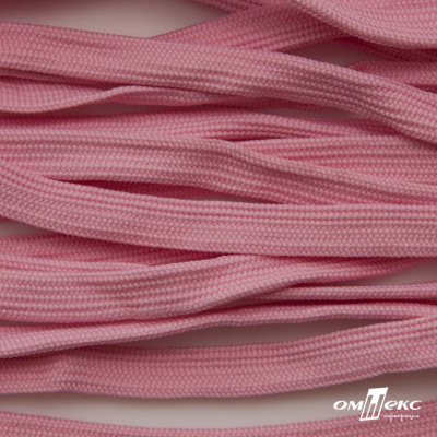 Шнур плетеный (плоский) d-12 мм, (уп.90+/-1м), 100% полиэстер, цв.256 - розовый - купить в Арзамасе. Цена: 8.62 руб.