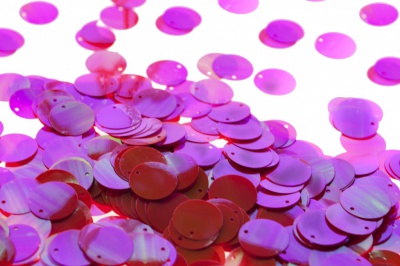 Пайетки "ОмТекс" россыпью,CREAM,круг 20 мм/упак.50+/-2 гр, цв. 15-розовый - купить в Арзамасе. Цена: 80.93 руб.