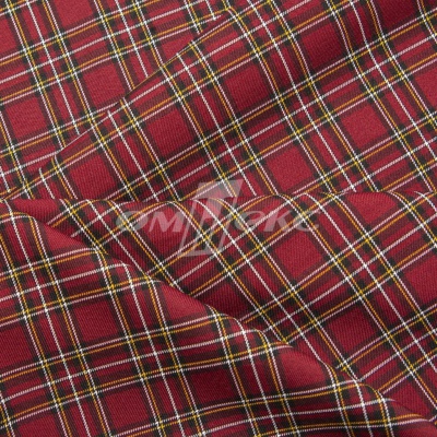 Ткань костюмная клетка 24379 2012, 230 гр/м2, шир.150см, цвет бордовый/бел/жел - купить в Арзамасе. Цена 539.74 руб.