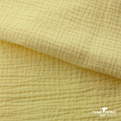 Ткань Муслин, 100% хлопок, 125 гр/м2, шир. 135 см (12-0824) цв.лимон нюд - купить в Арзамасе. Цена 337.25 руб.