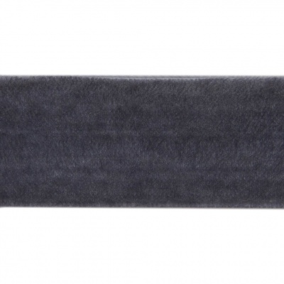 Лента бархатная нейлон, шир.25 мм, (упак. 45,7м), цв.189-т.серый - купить в Арзамасе. Цена: 981.09 руб.