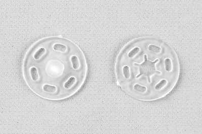 Кнопки пришивные пластиковые 15 мм, блистер 24шт, цв.-прозрачные - купить в Арзамасе. Цена: 68.79 руб.