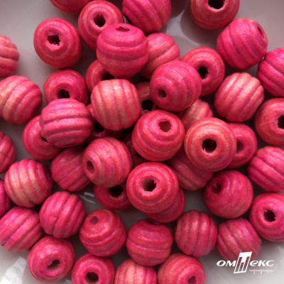 0309-Бусины деревянные "ОмТекс", 16 мм, упак.50+/-3шт, цв.023-розовый - купить в Арзамасе. Цена: 62.22 руб.