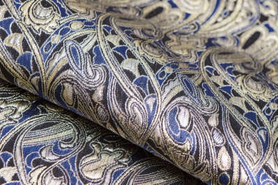 Ткань костюмная жаккард, 135 гр/м2, шир.150см, цвет синий№18 - купить в Арзамасе. Цена 441.95 руб.