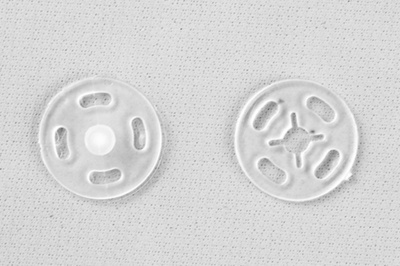 Кнопки пришивные пластиковые 13 мм, блистер 24шт, цв.-прозрачные - купить в Арзамасе. Цена: 62.27 руб.