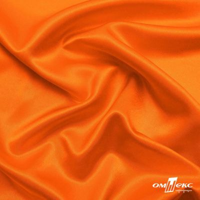Поли креп-сатин 15-1263, 125 (+/-5) гр/м2, шир.150см, цвет оранжевый - купить в Арзамасе. Цена 155.57 руб.