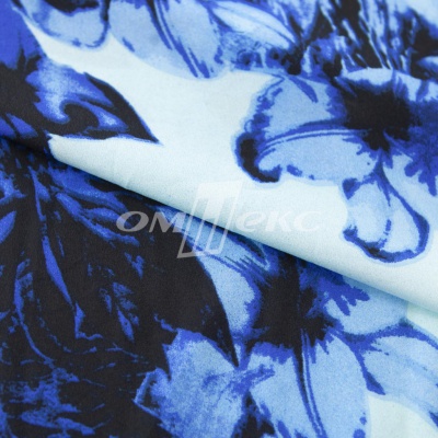 Плательная ткань "Фламенко" 19.1, 80 гр/м2, шир.150 см, принт растительный - купить в Арзамасе. Цена 241.49 руб.