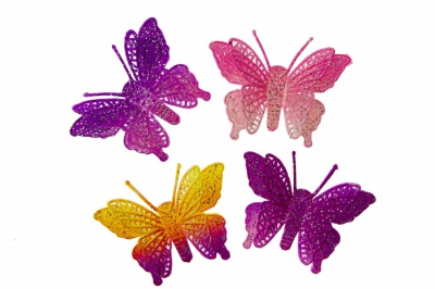 Бабочка декоративная пластиковая #12 - купить в Арзамасе. Цена: 7.09 руб.