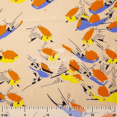 Плательная ткань "Софи" 14.1, 75 гр/м2, шир.150 см, принт птицы - купить в Арзамасе. Цена 243.96 руб.