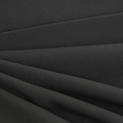 Костюмная ткань "Элис", 200 гр/м2, шир.150см, цвет чёрный - купить в Арзамасе. Цена 306.20 руб.